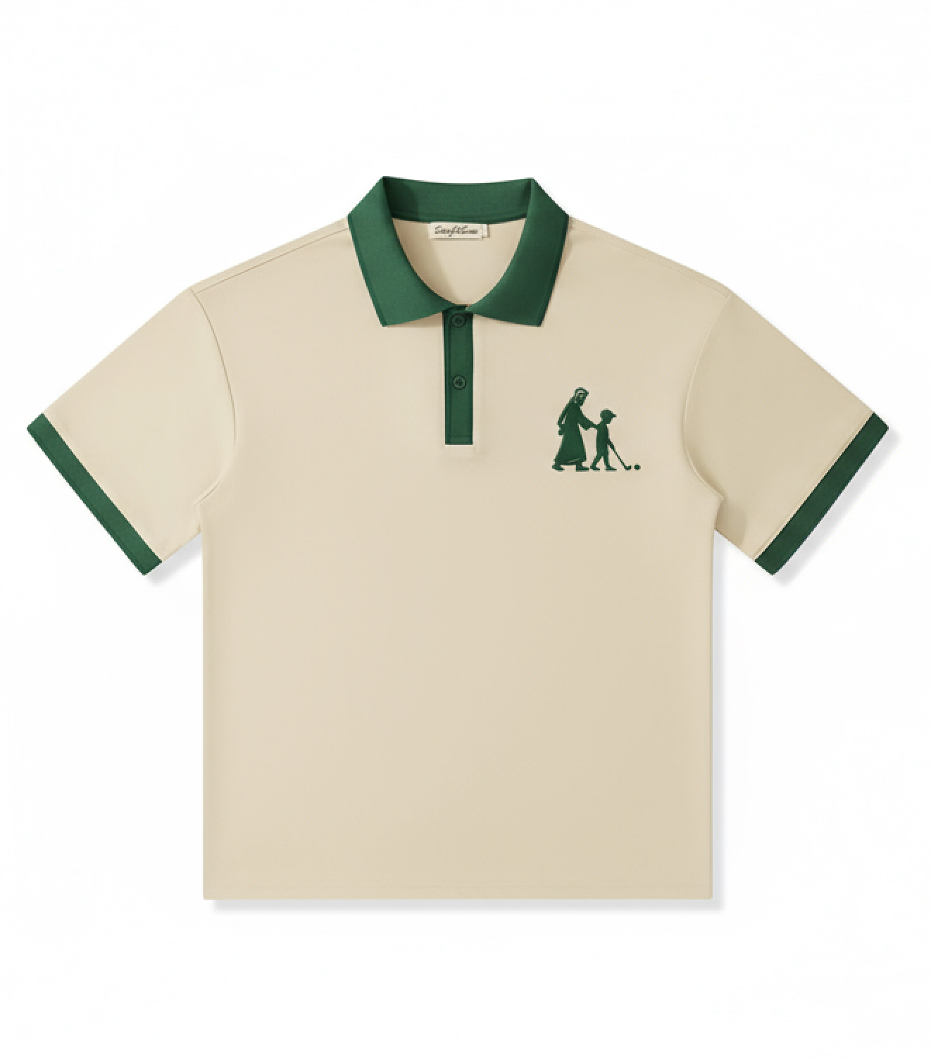 The "Walk with God" Retro Polo Beige
